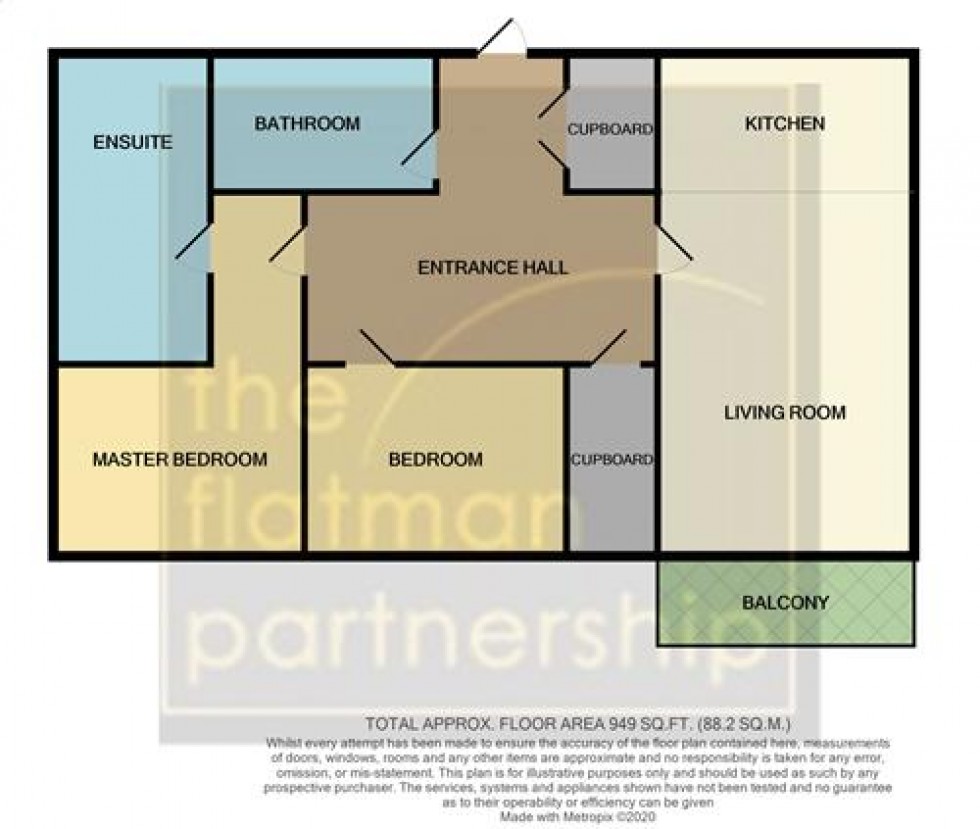 Floorplan for Flat 7 Trevithick, 113-127 Windsor Road, Slough