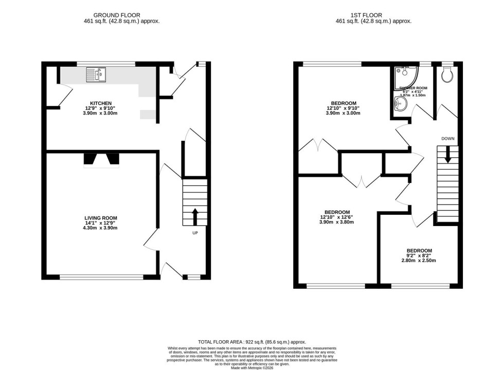 Floorplan for Humber Way, Langley, Berkshire