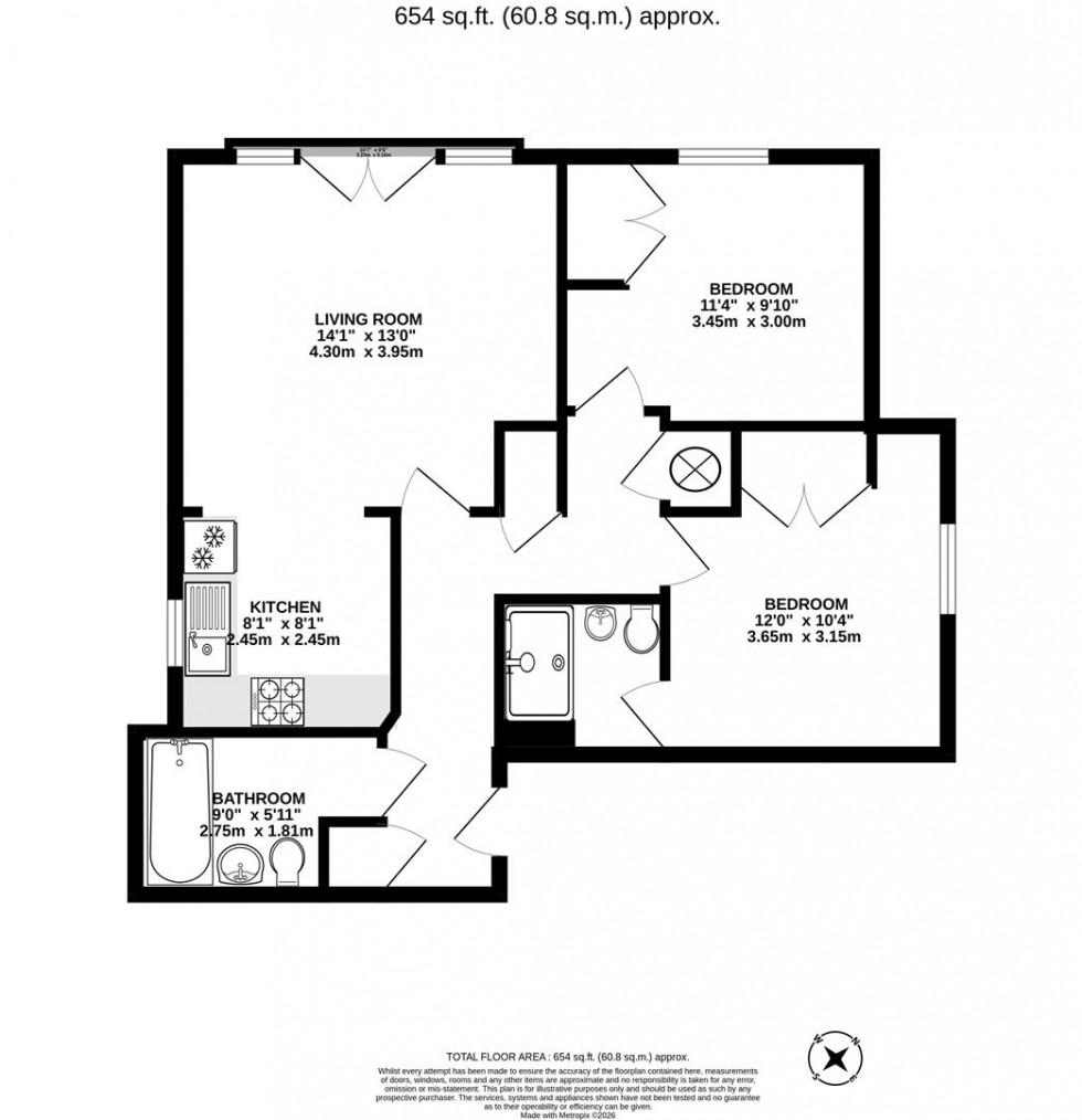 Floorplan for Jupiter Court, Slough